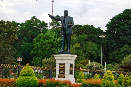 A statue of BR Ambedkar